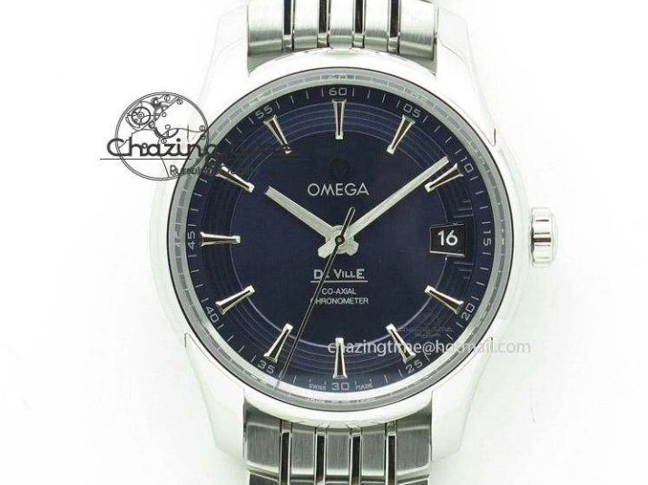 0421 TopPick De Ville Prestige Ladies 32.7mm SS MKF 1:1 Best Edition Blue Dial Diamonds Markers on SS Bracelet MIYOTA 7972